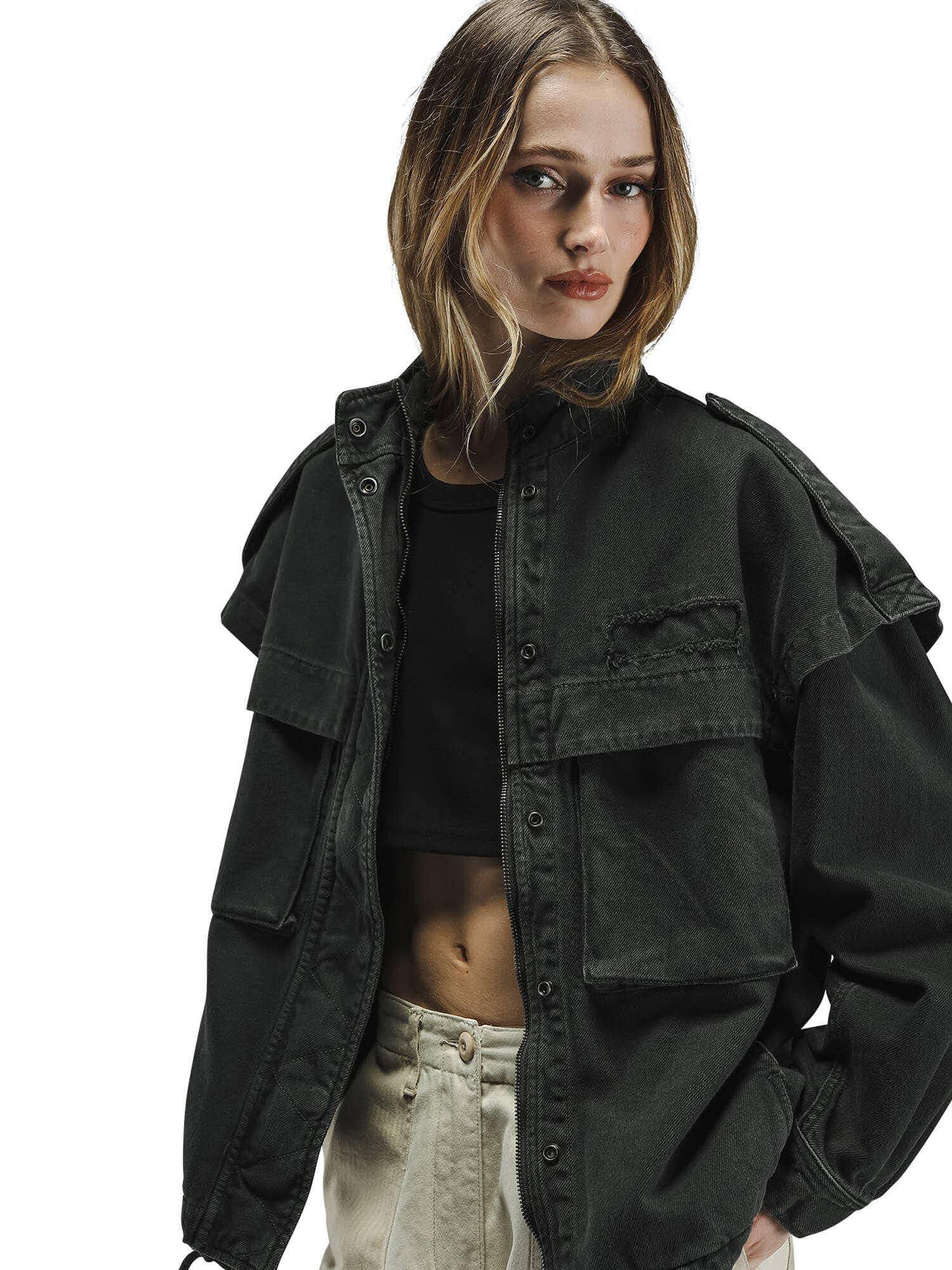OVERSIZED CTN UTILITY JACKET W Female Product Image
