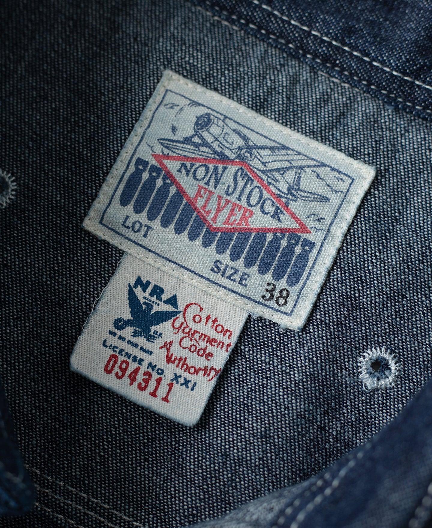 1933 Cigarette Pocket Denim Work Shirt Product Image