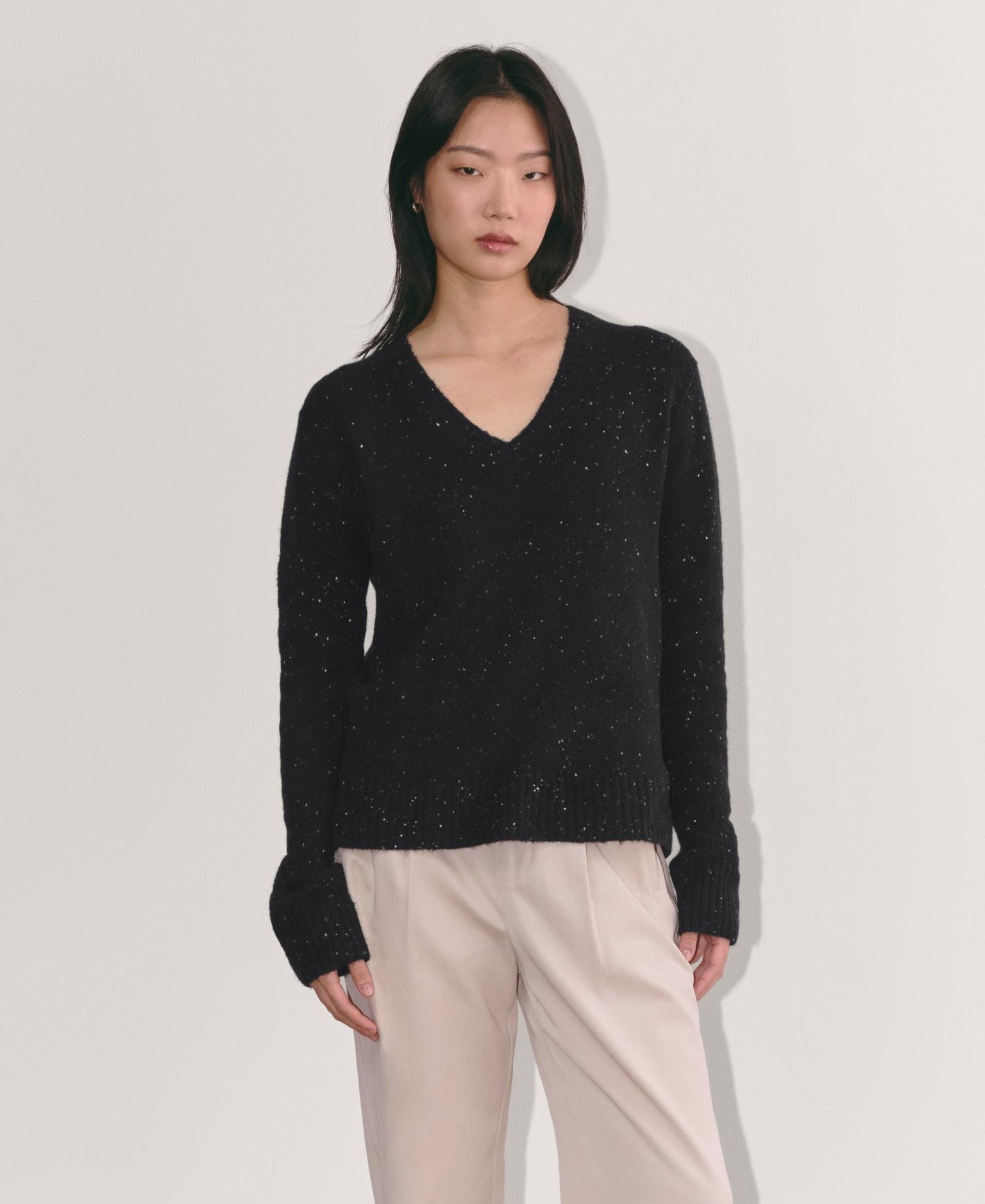 Womens V-Neck Sweater in Plush Cotton by Everlane Product Image
