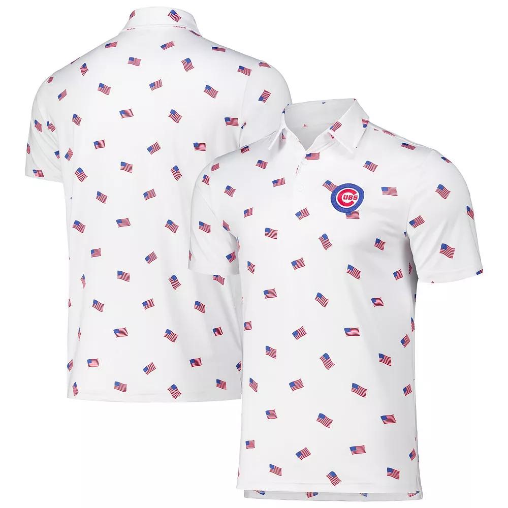 Men's Antigua White Chicago Cubs  Americana Polo, Size: 2XL Product Image