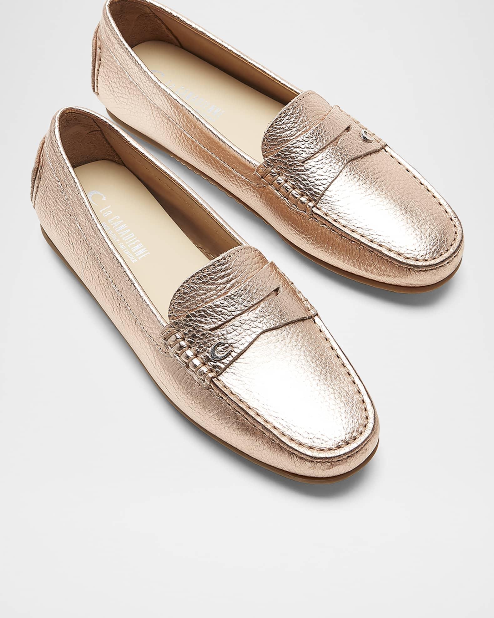 Pilar Metallic Penny Driver Loafers Product Image