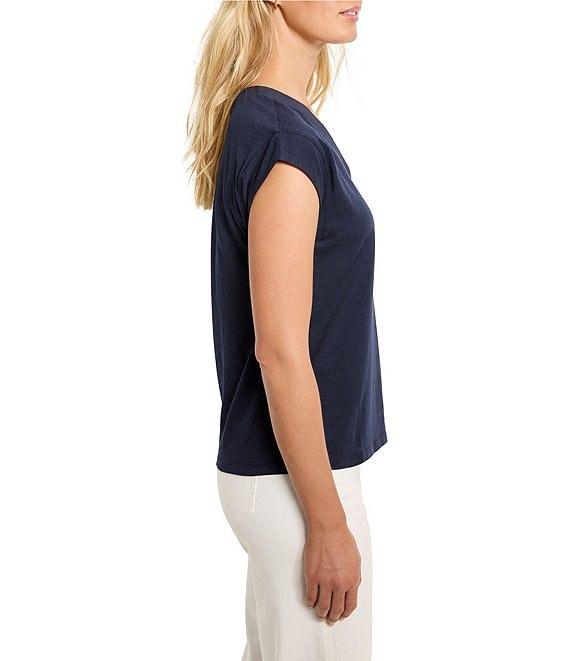 NIC + ZOE Lightweight Knit V-Neck Cap Sleeve Top Product Image