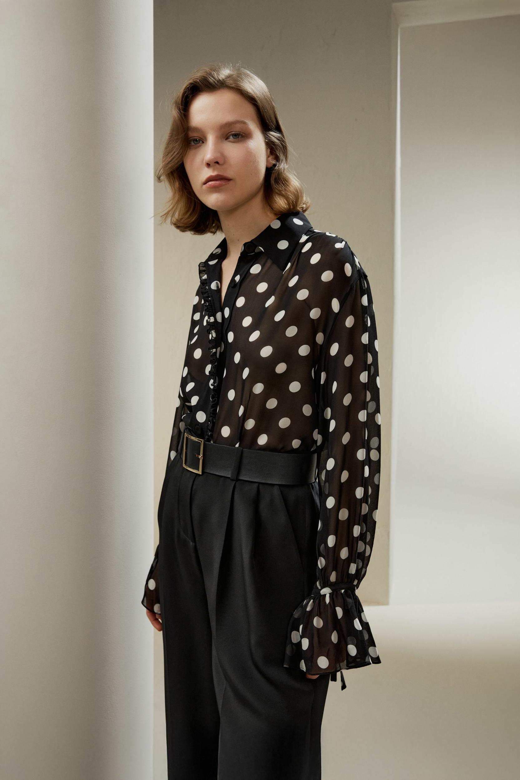 Polka Dots Georgette Blouse Product Image