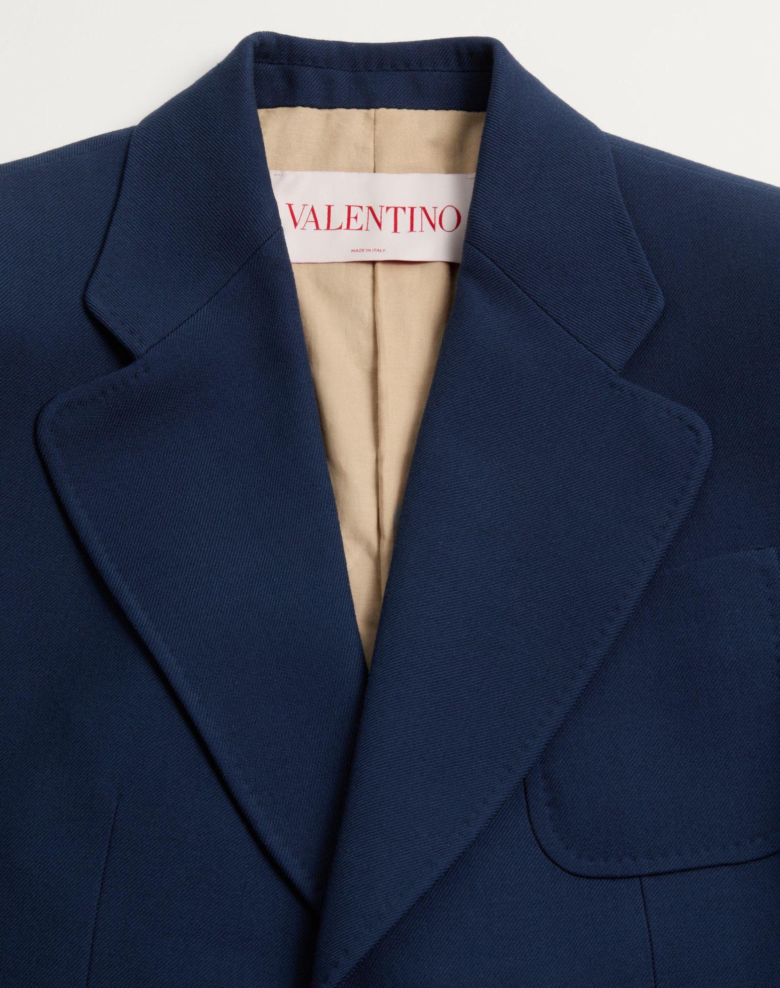 Single-Breasted Wool Gabardine Jacket Product Image