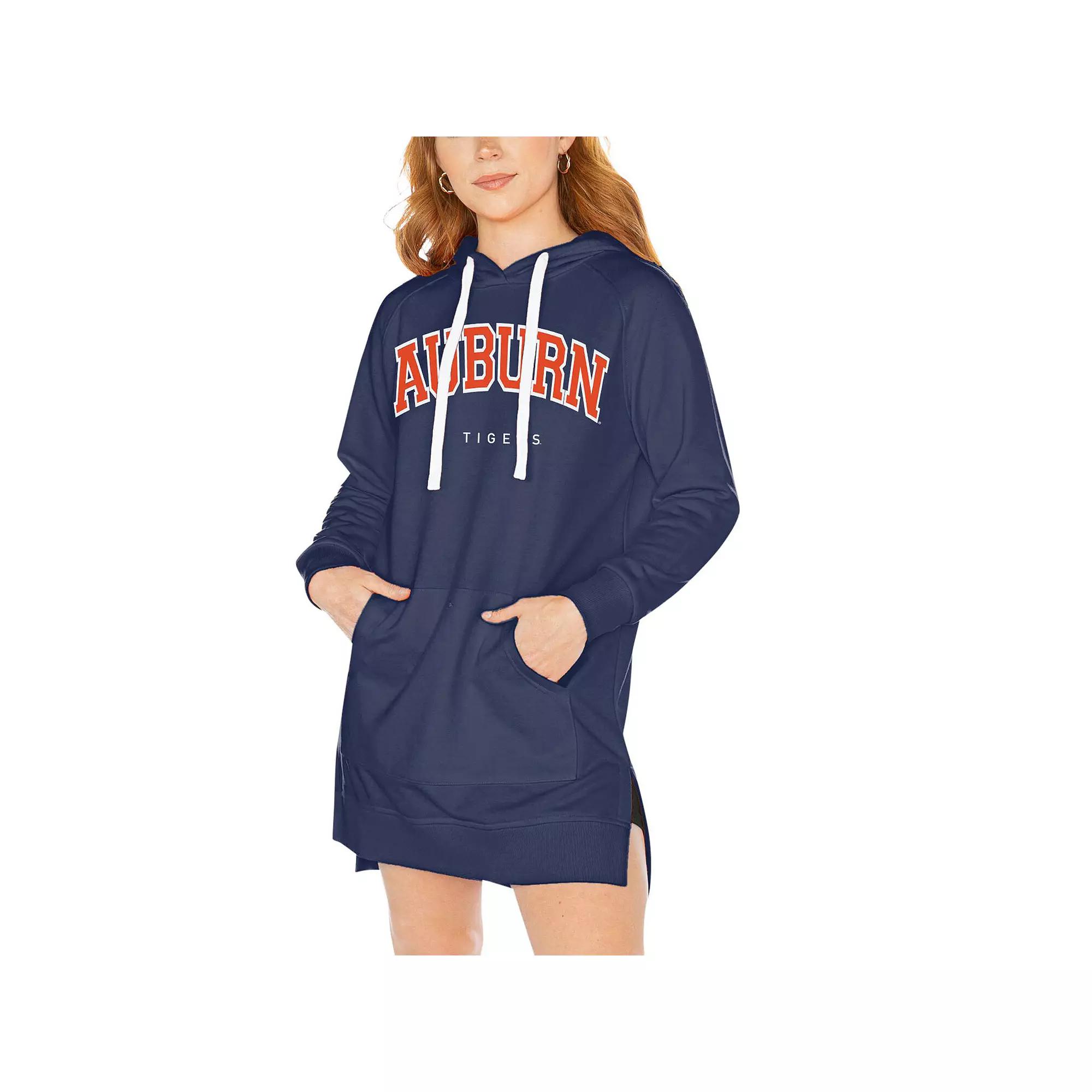 Women's Gameday Couture Navy Auburn Tigers Take a Knee Raglan Hooded Sweatshirt Dress,  Product Image