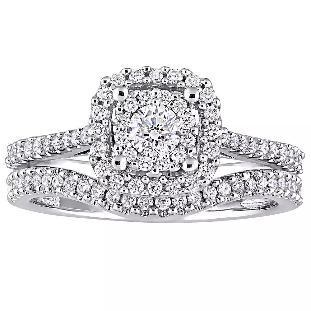 Stella Grace 10k White Gold 5/8 Carat T.W Diamond Engagement Ring Set, Women's,  Product Image