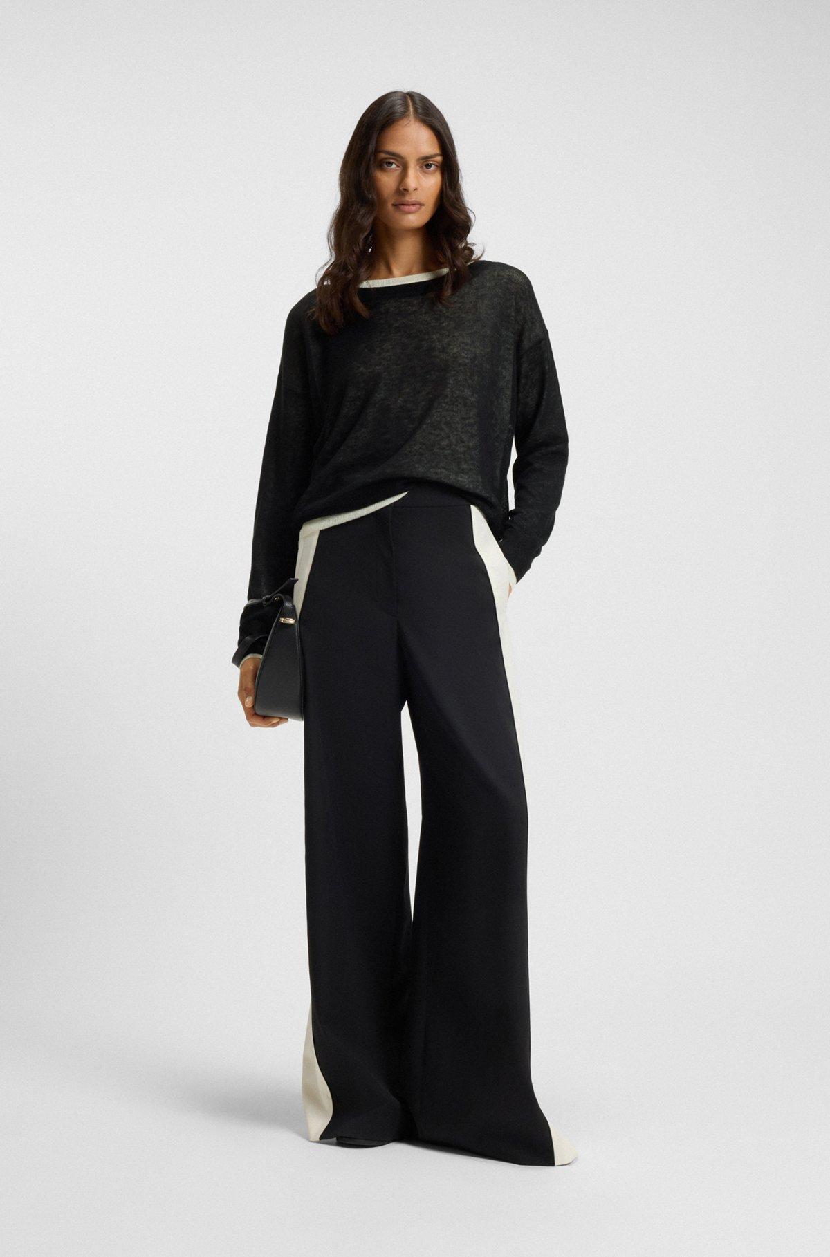 Knitted sweater with layered design Product Image