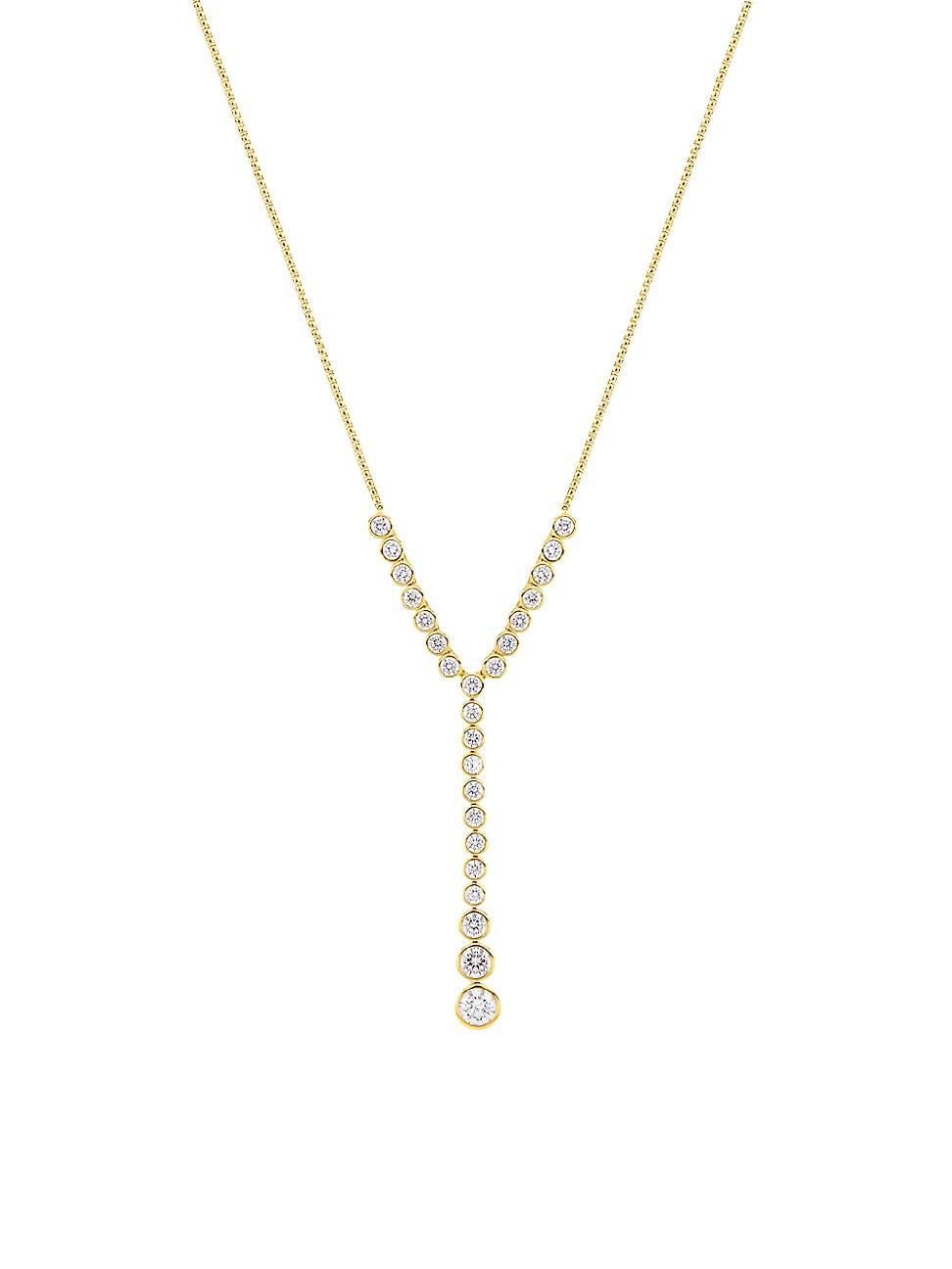 Womens 18K Gold-Plated & Cubic Zirconia Y-Necklace Product Image