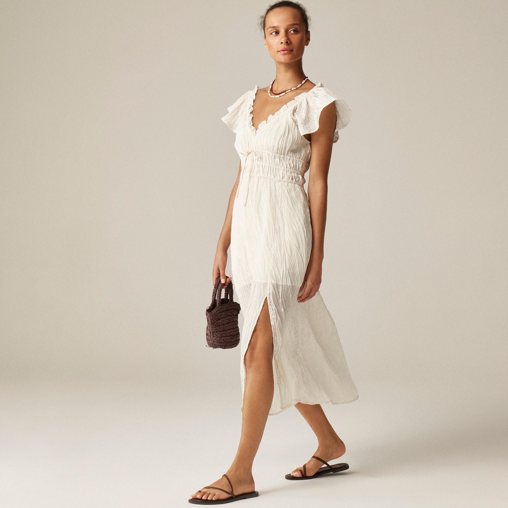 Palermo dress in viscose-blend crinkle Product Image