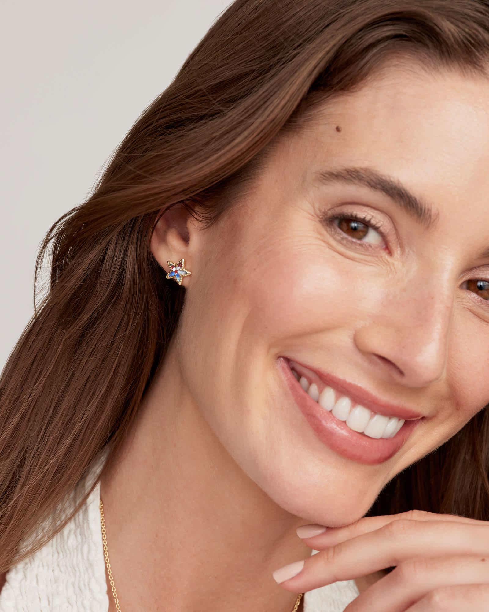 Cassidy Gold Stud Earrings Product Image