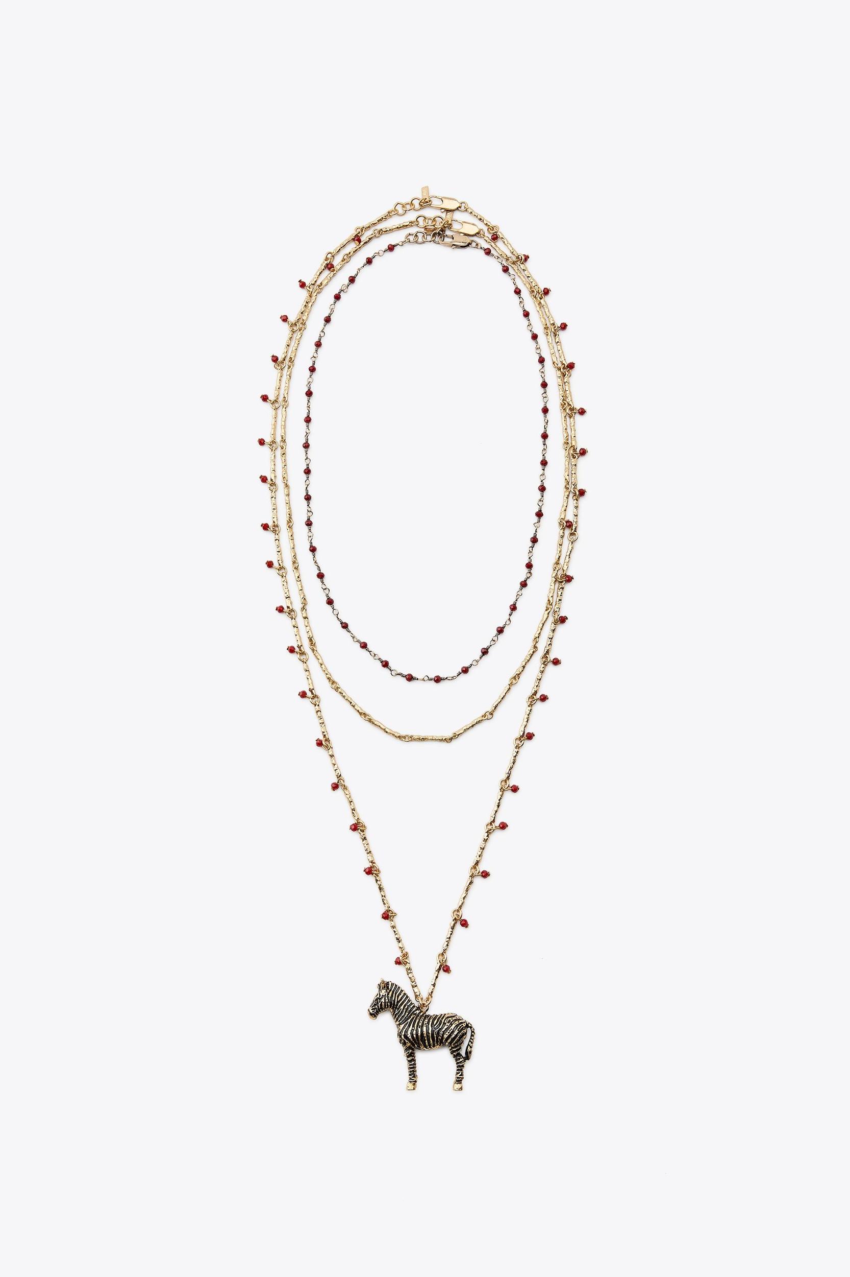 3-PACK OF ZEBRA BEAD NECKLACES Product Image