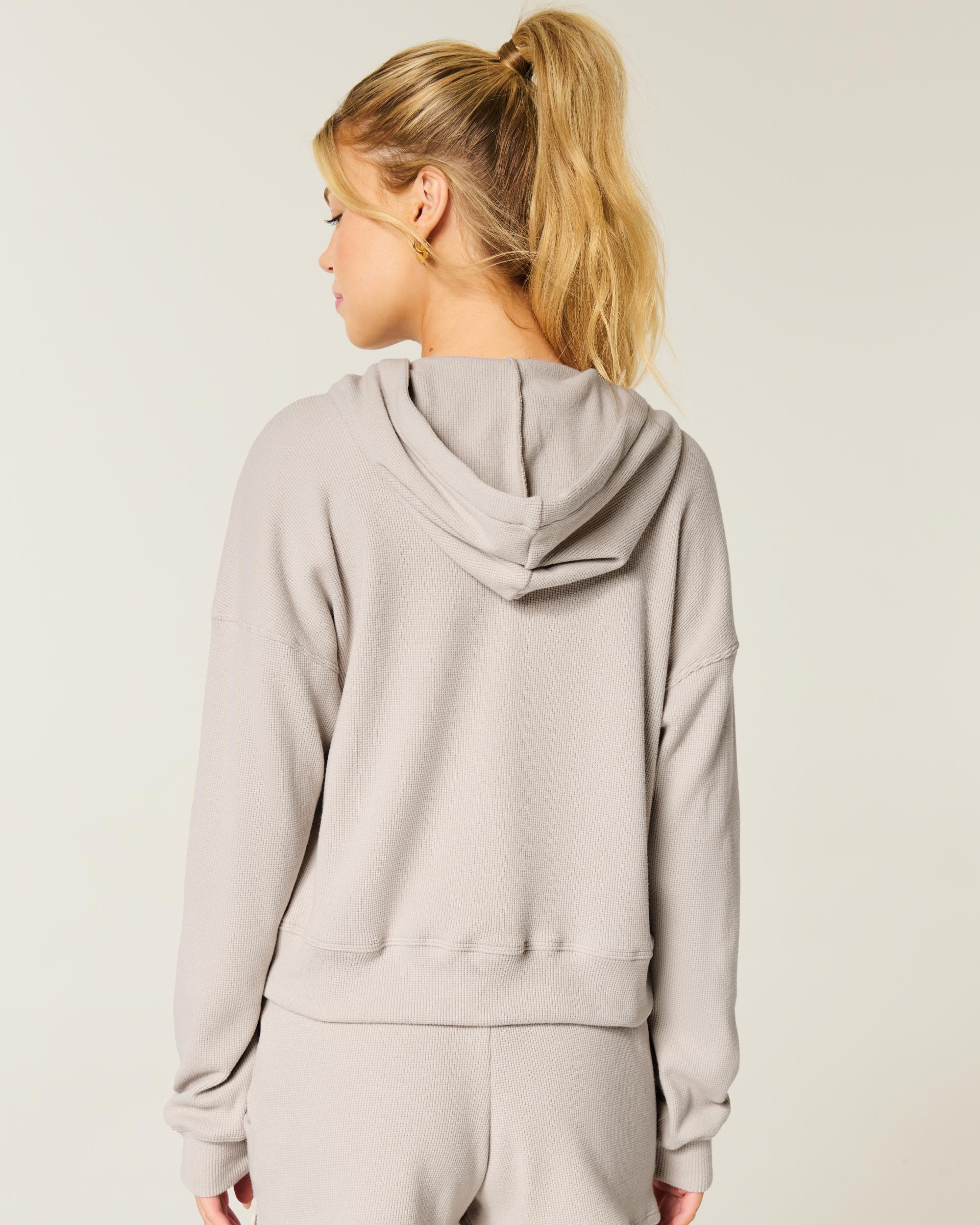 Gilly Hicks Zip-Up Waffle Hoodie Product Image