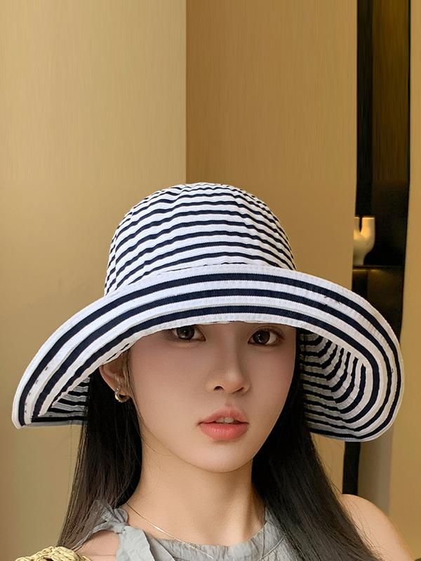 Split-Joint Striped Sun Hat Product Image