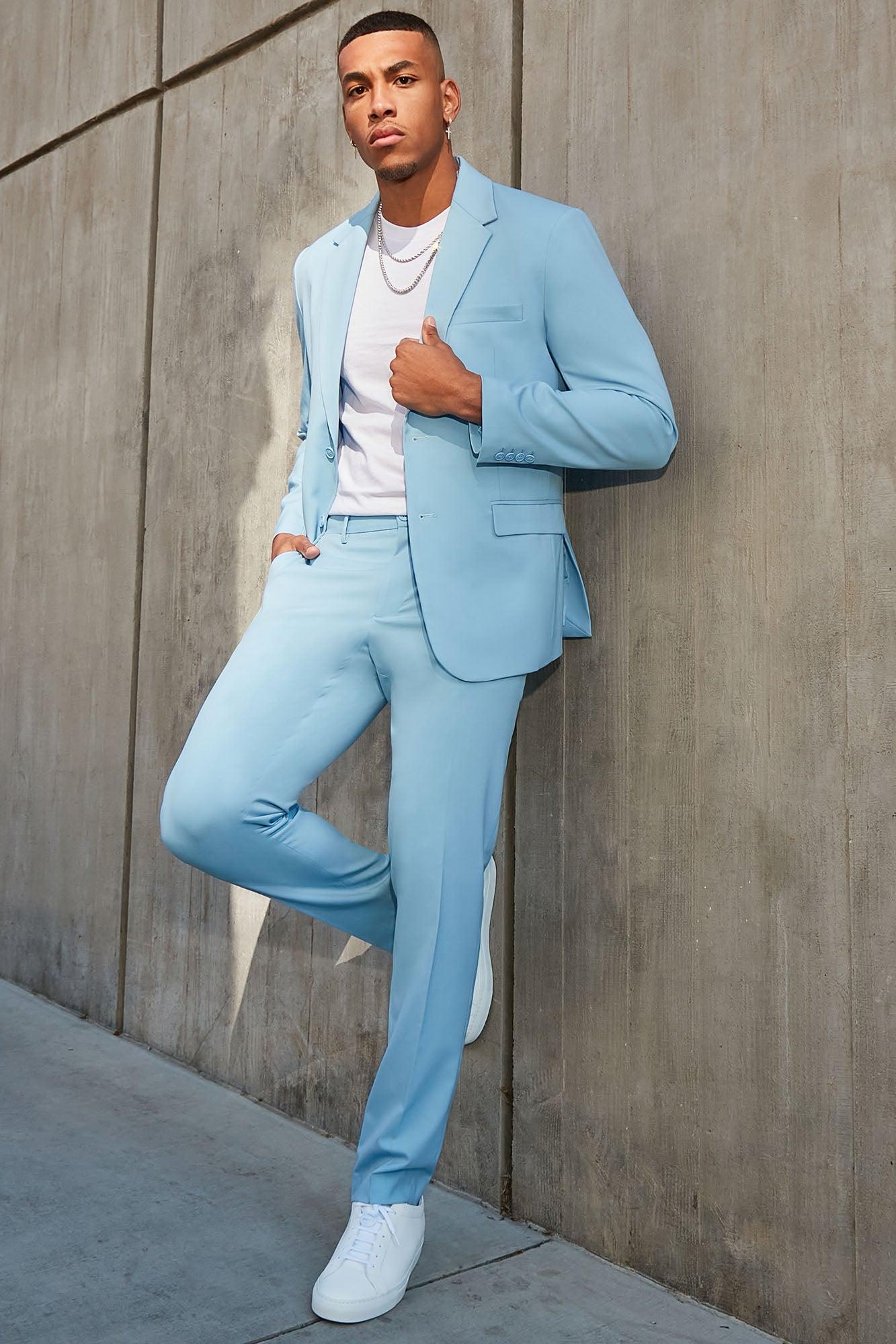 The Modern Stretch Suit Jacket - Light Blue Product Image