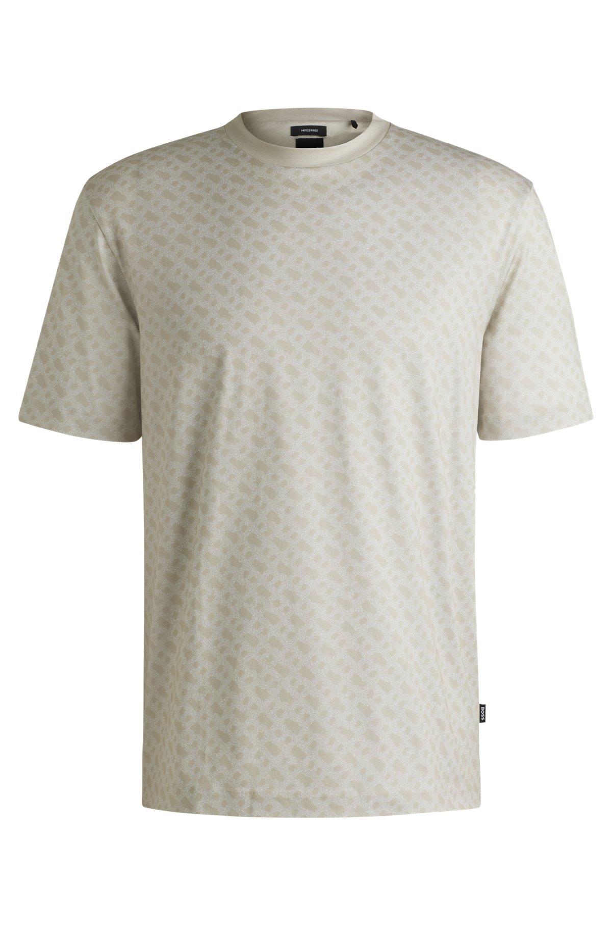 Cotton T-shirt with all-over printed monograms Product Image