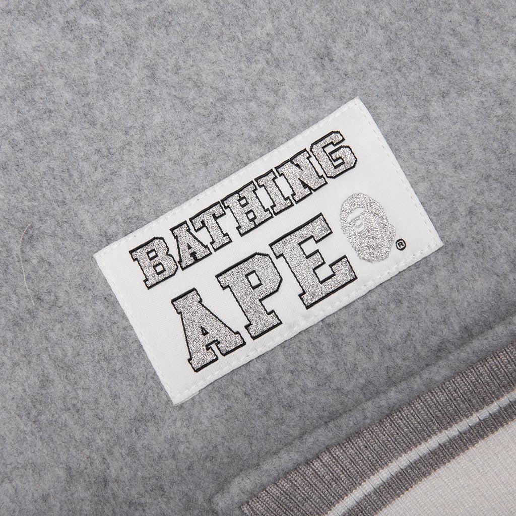 Bape Varsity Jacket - Grey Male Product Image