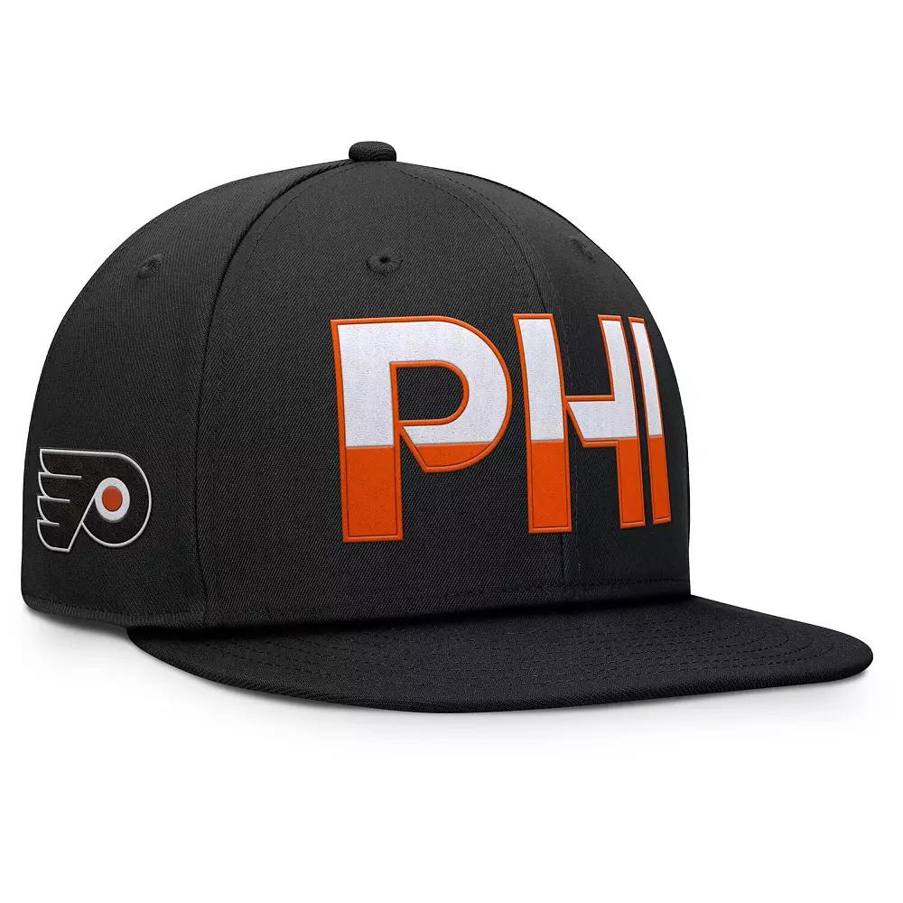 Men's Fanatics Black Philadelphia Flyers Authentic Pro Rink Snapback Hat, Fly Black Product Image