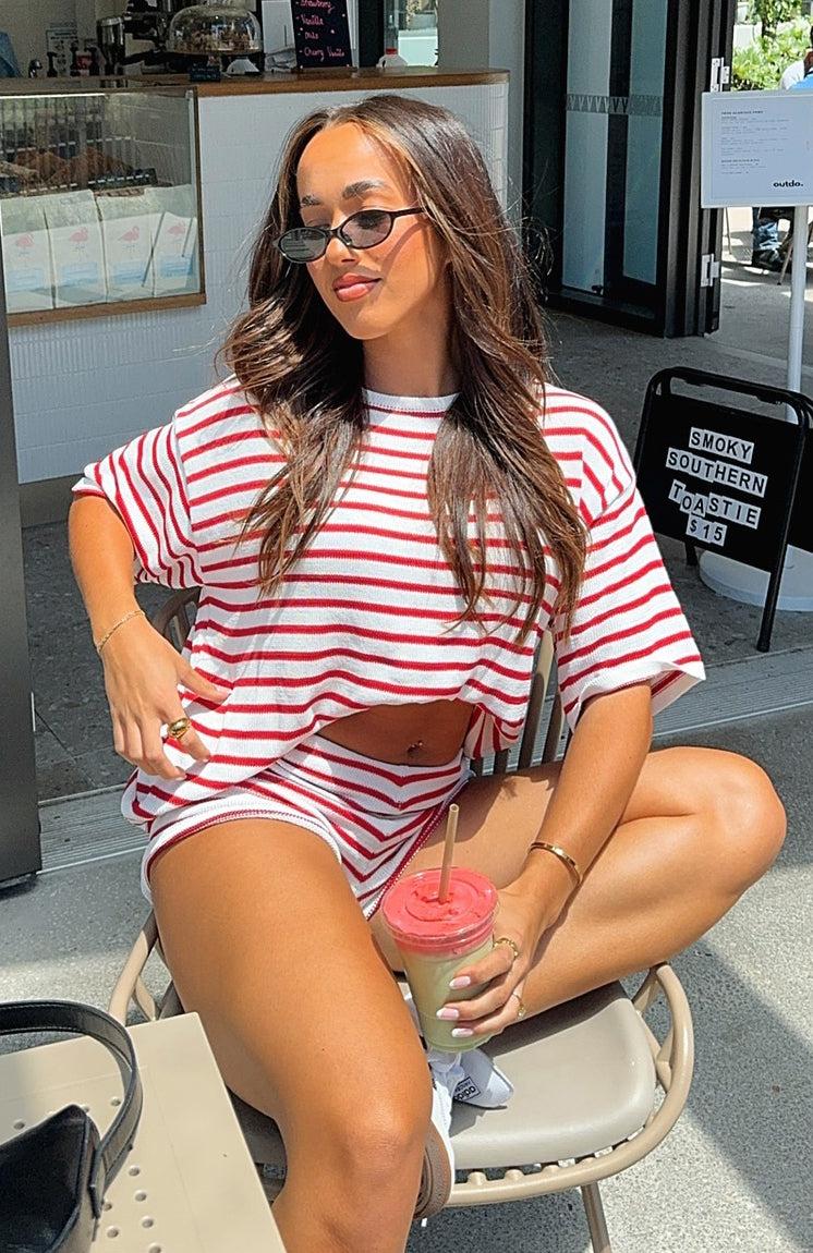 All The Little Things Top Red Stripe Product Image