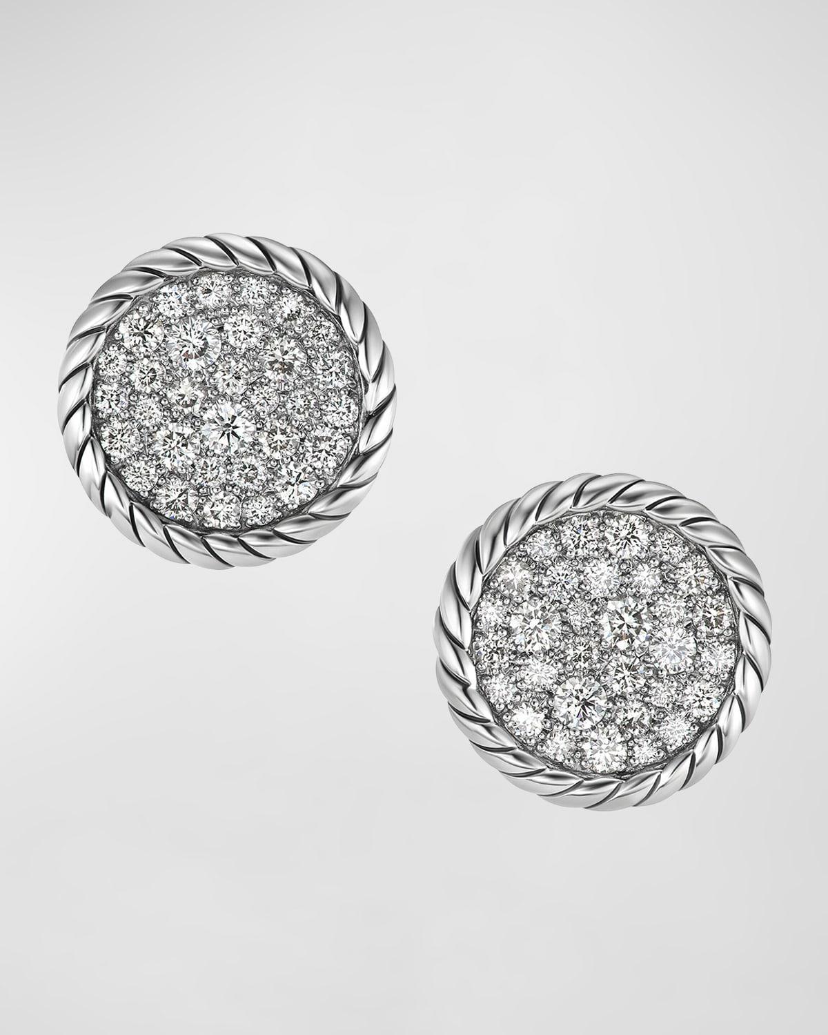 David Yurman Sterling Dy Elements Diamond Cluster Stud Earrings Product Image