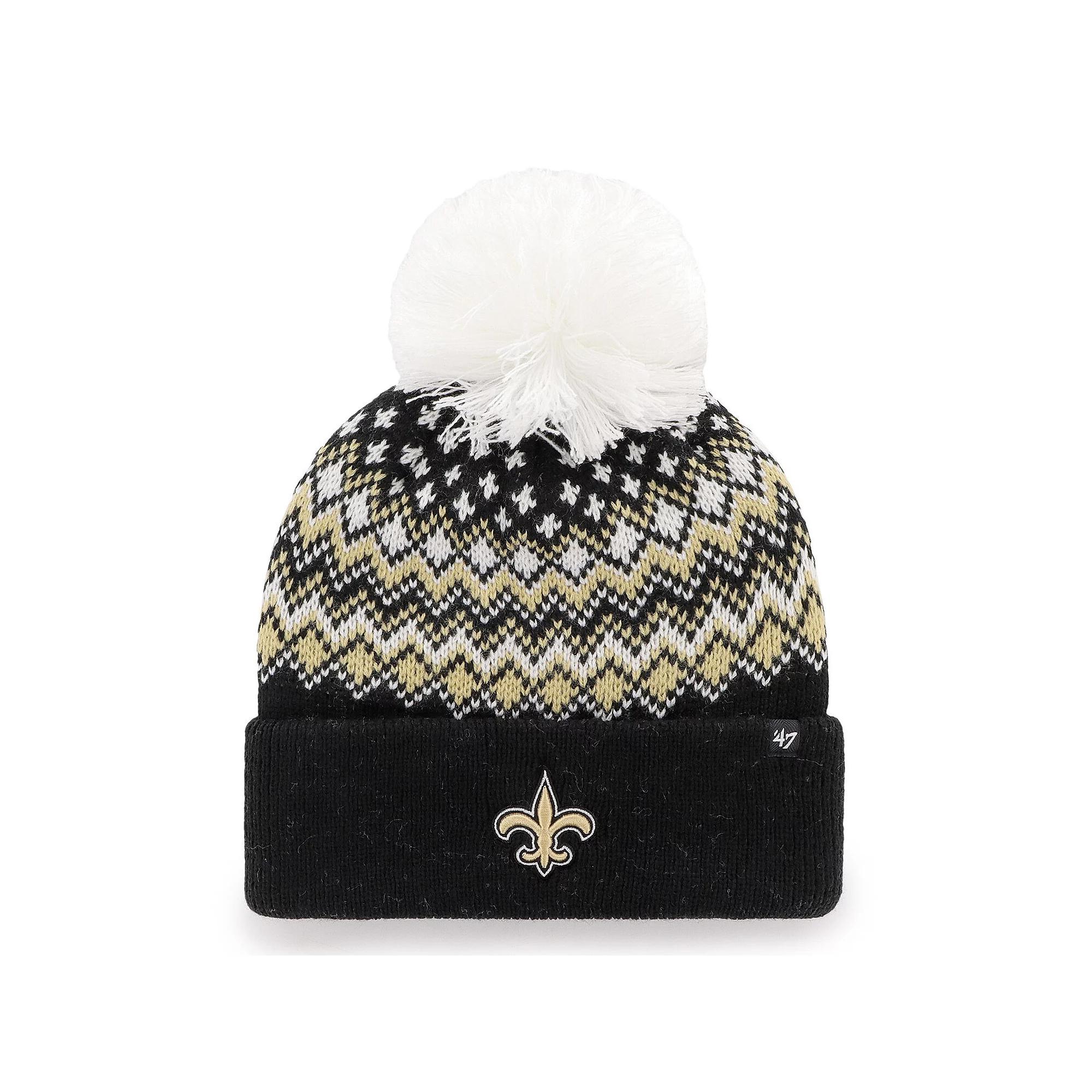 Womens 47 New Orleans Saints Elsa Cuffed Pom Knit with Hat Product Image
