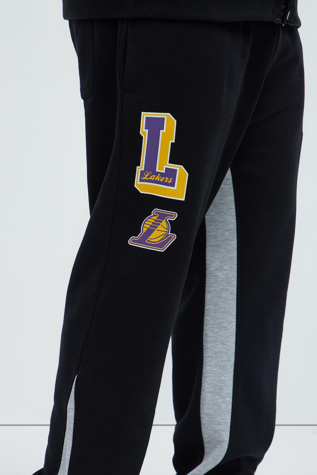 Lakers Backboard Skinny Flare Sweatpants - Black/Purple Male Product Image