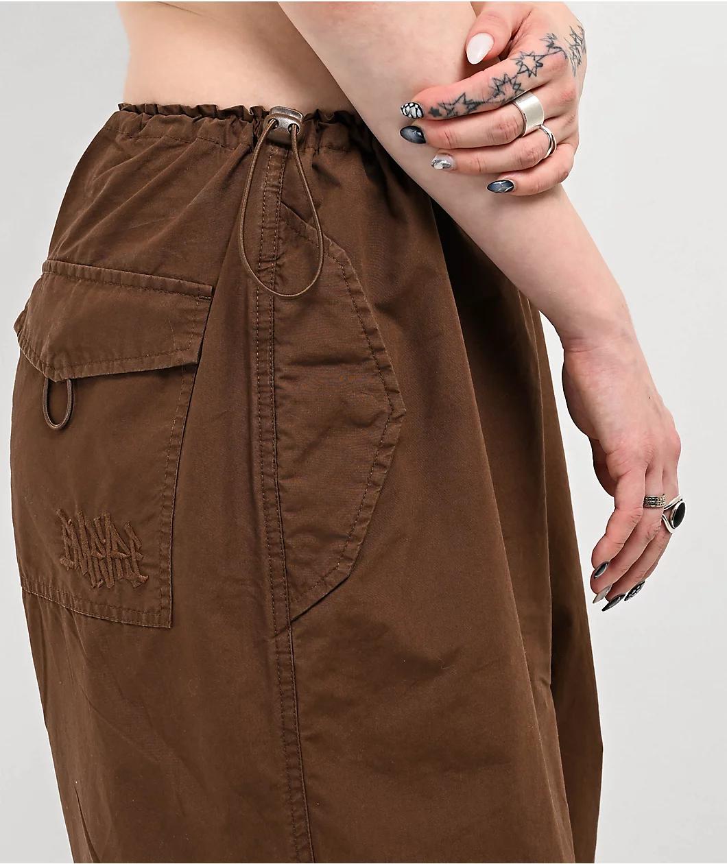 Empyre Lola Brown Parachute Pants Product Image