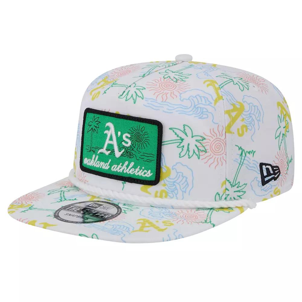 Men's New Era White Oakland Athletics Islander Golfer Snapback Hat Product Image