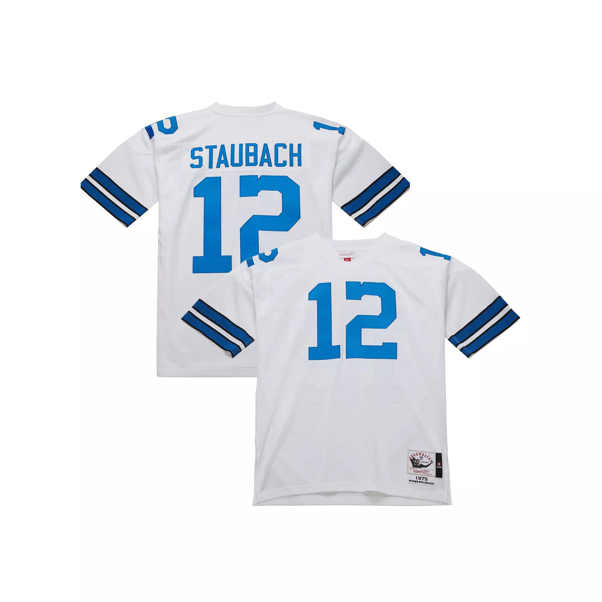 Men's Mitchell & Ness Roger Staubach White Dallas Cowboys 1975 Authentic Throwback Retired Player Jersey, Size: 36 Product Image