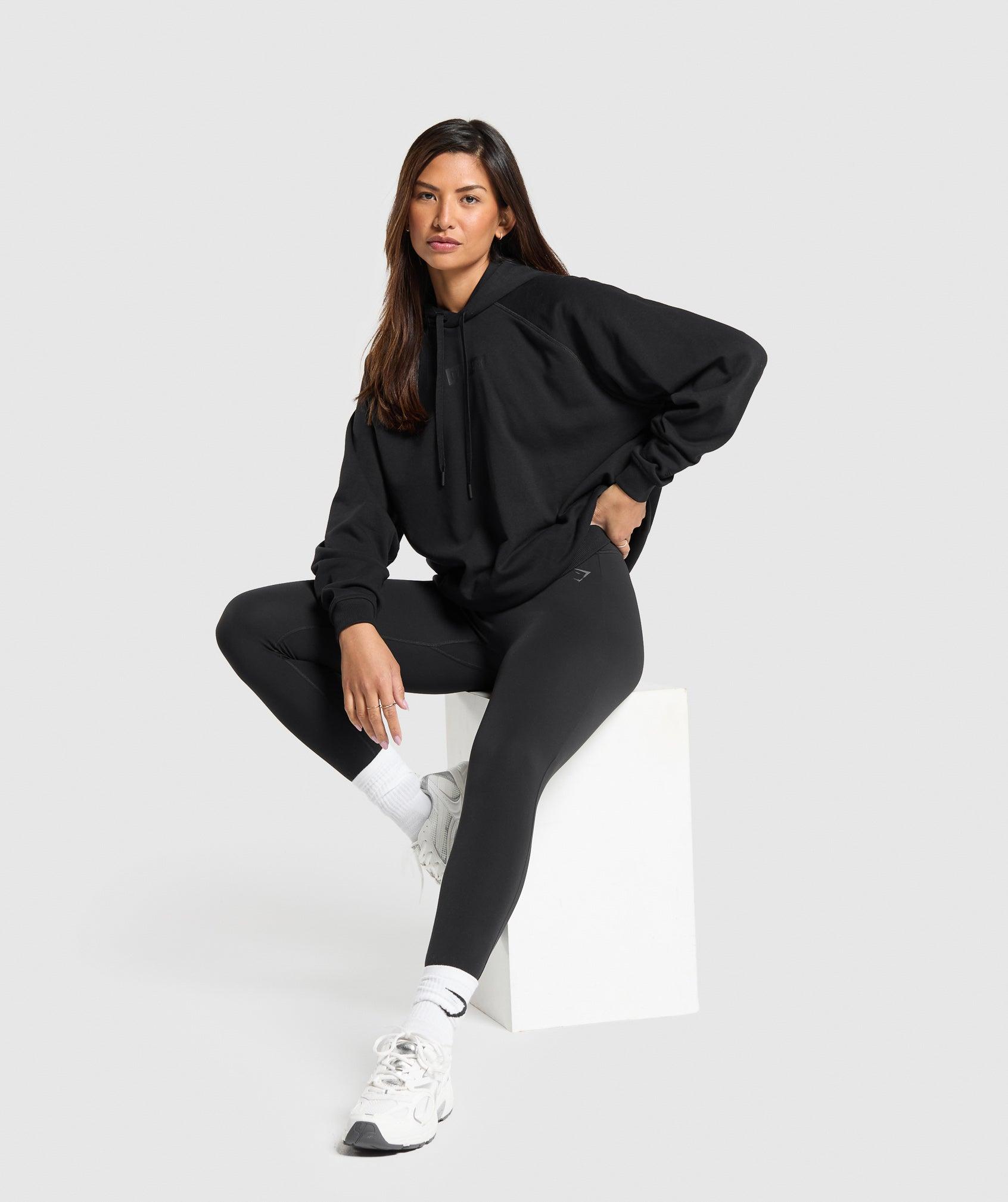Gymshark Block Oversized Hoodie - Black Female Product Image