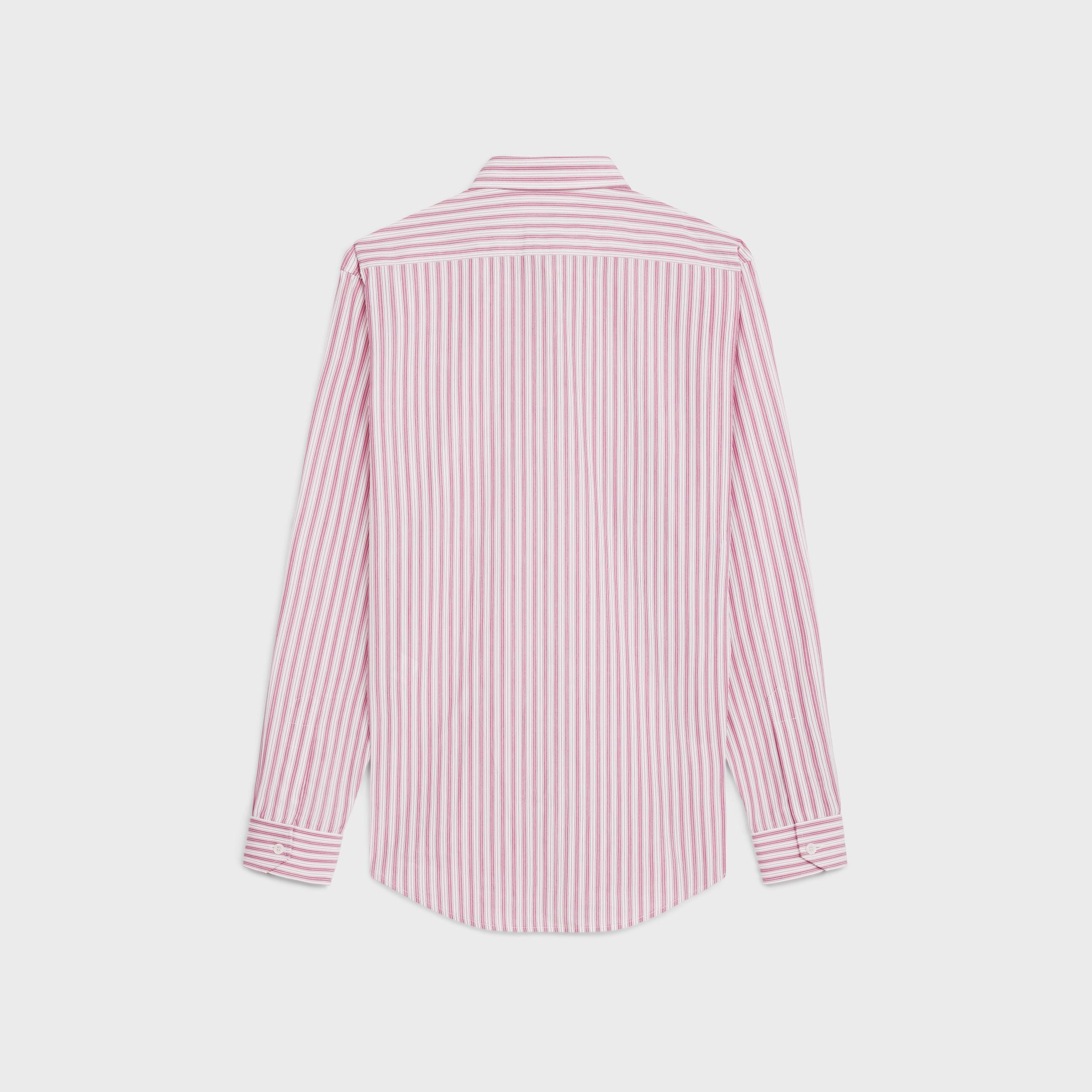 loose shirt in striped cotton poplin Product Image