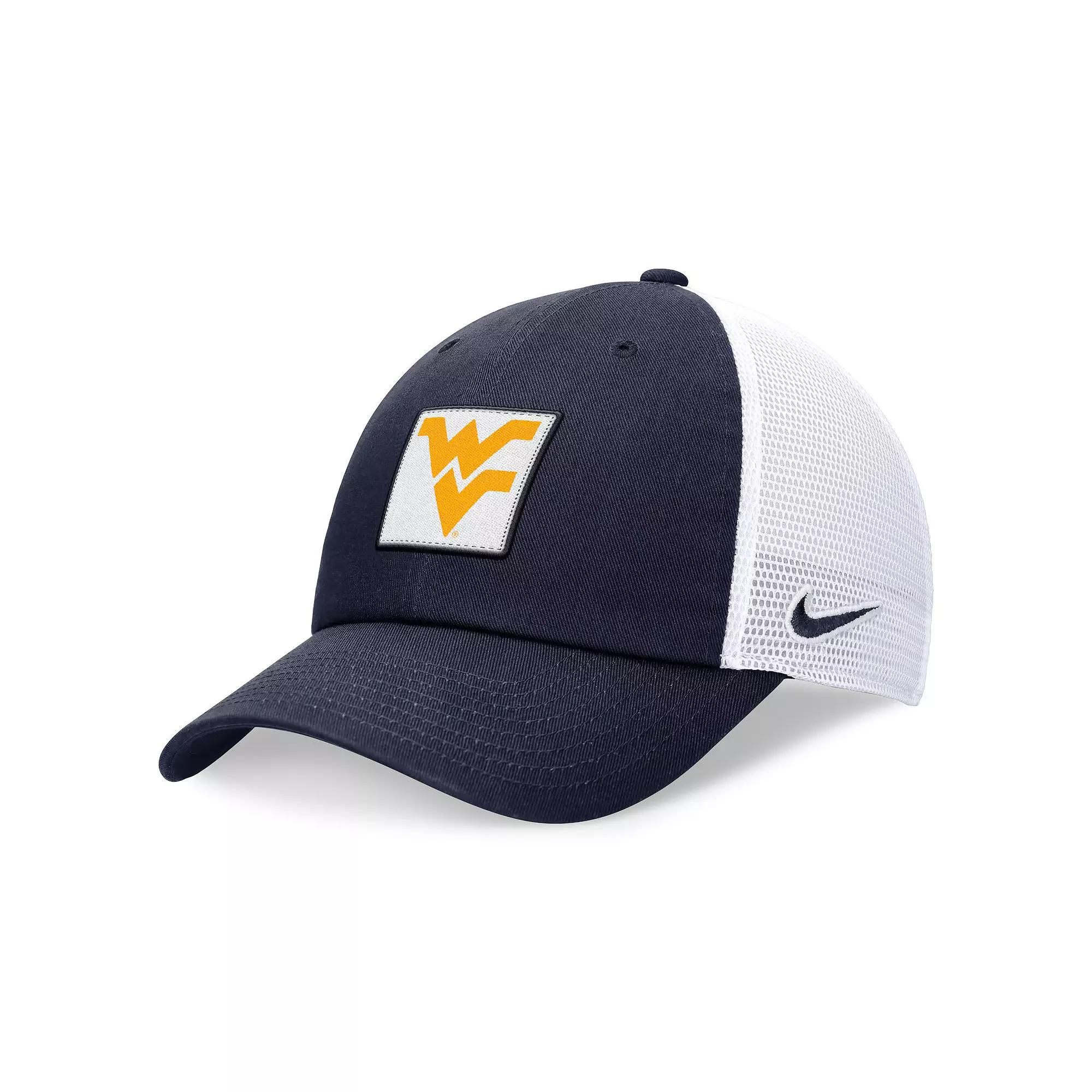 Men's Nike Navy/White West Virginia Mountaineers Primetime Club Trucker Adjustable Hat, Size: Medium/Large, Blue Product Image