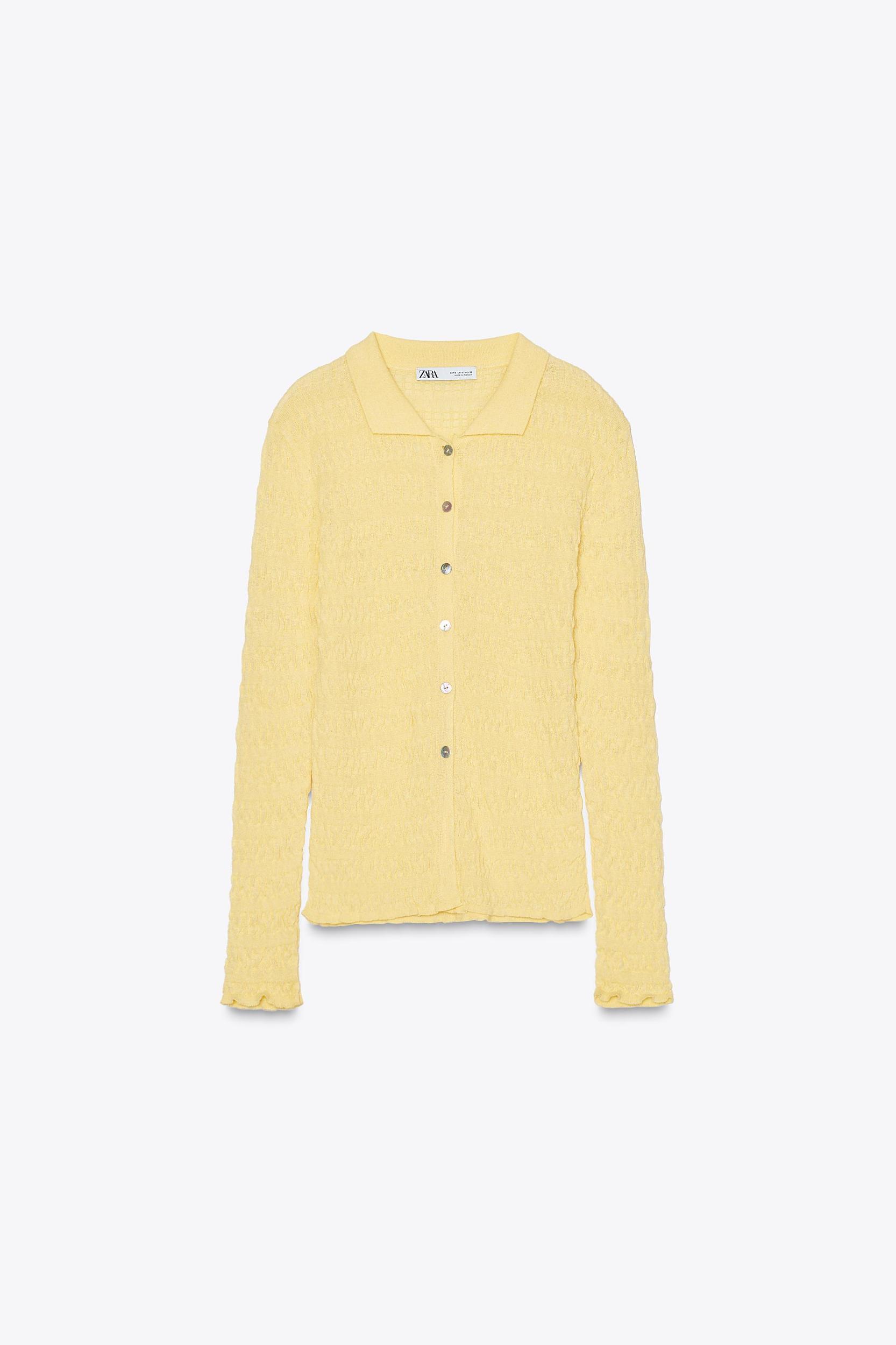 TEXTURED KNIT POLO TOP Product Image