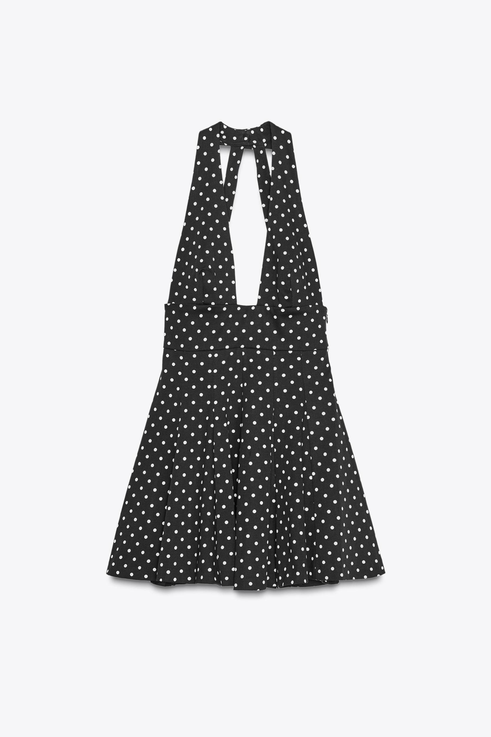POLKA DOT HALTER MINI DRESS Product Image