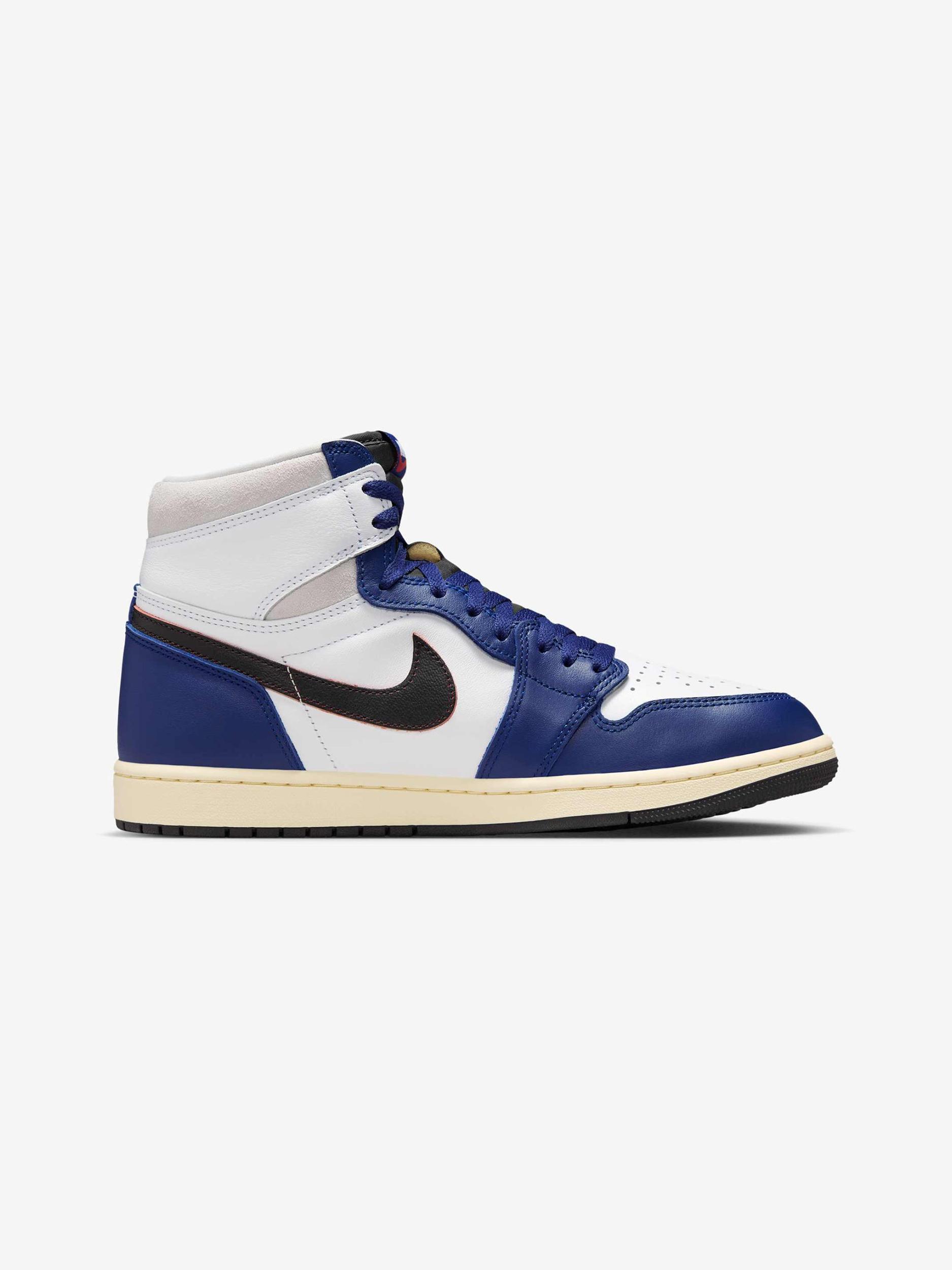 Air Jordan 1 Retro High OG (WHITE/BLACK-NEUTRAL GREY-DEEP ROYAL BLUE) Product Image