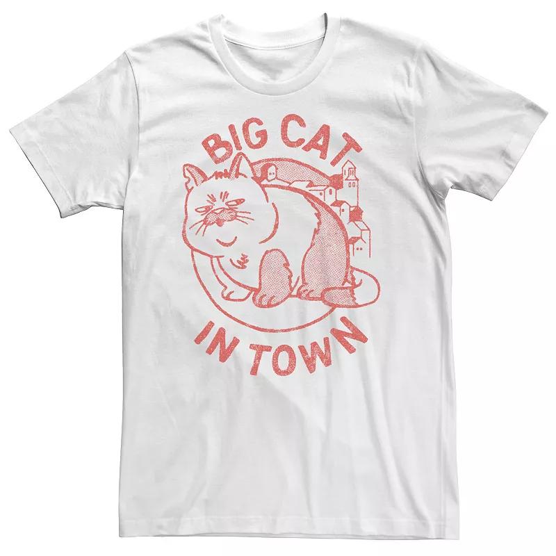 Big & Tall Disney / Pixar Luca Machiavelli Big Cat In Town V2 Tee, Men's, Size: XXL Tall, White Product Image