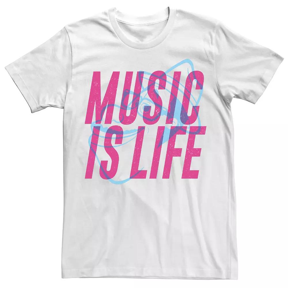 Disney / Pixar's Soul Joe Men's Music Is Life Overlay Tee, Size: XXL, White Product Image