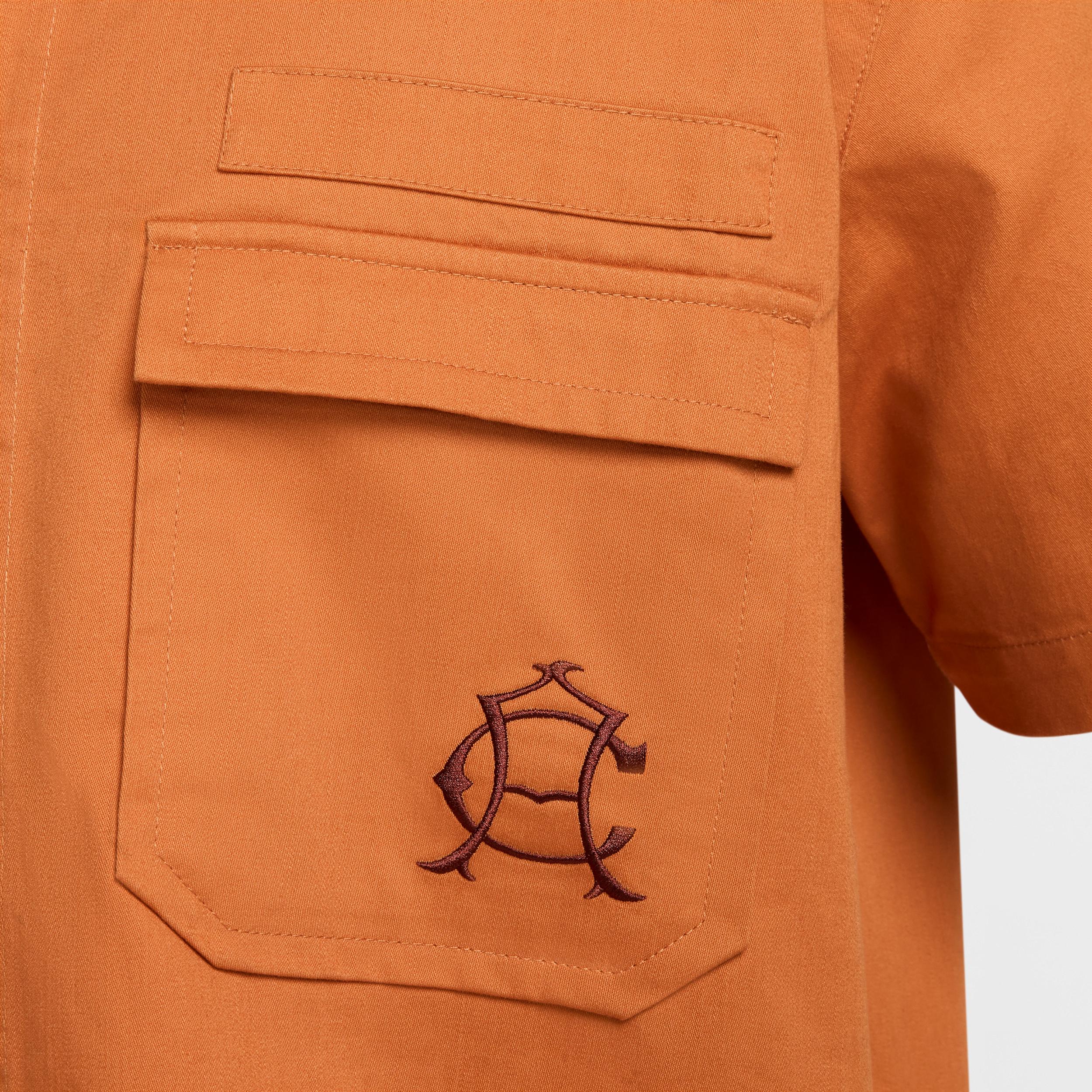 Club Amrica Nike Mens Life Woven Military Short-Sleeve Button-Down Shirt | FQ7829-831 Product Image