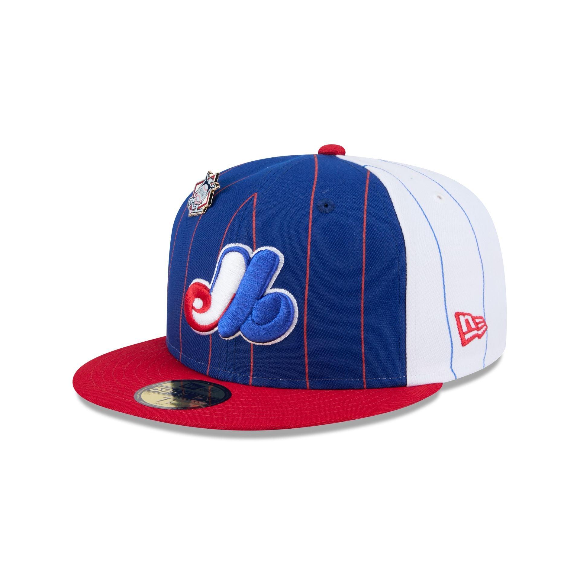 Montreal Expos Pinstripe League Pin 59FIFTY Fitted Hat Male Product Image
