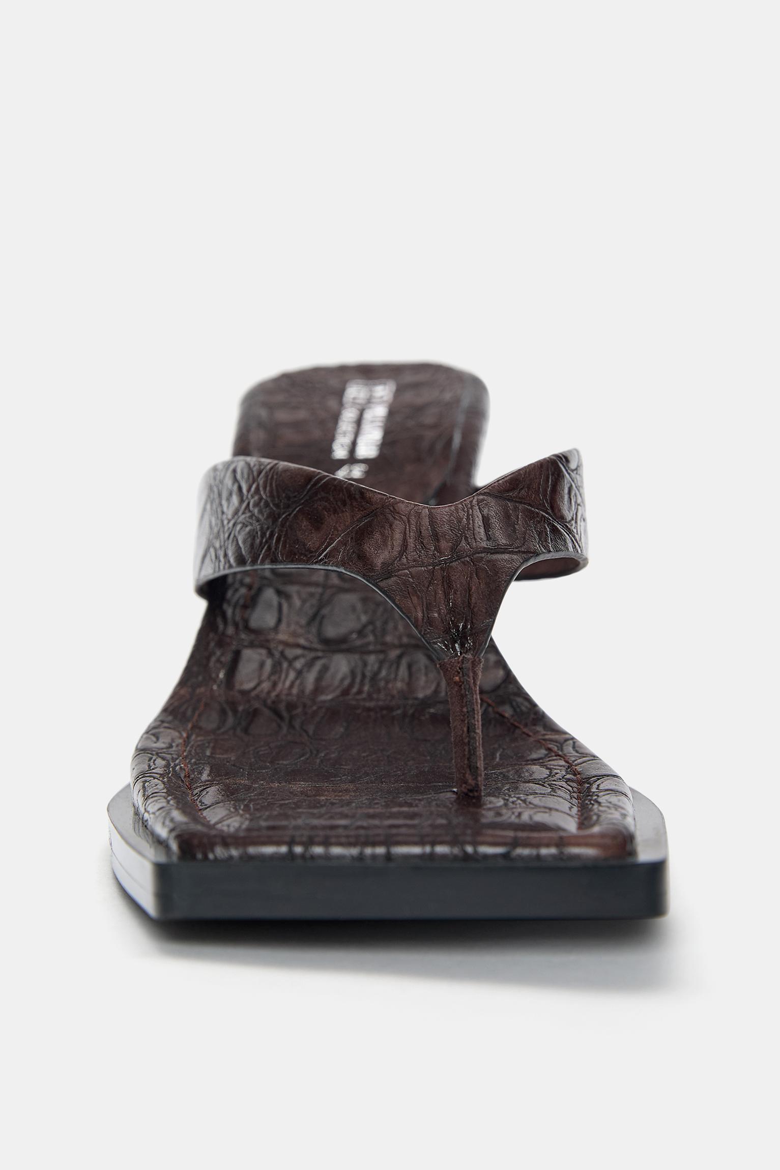 Heeled sandals with square toe Product Image