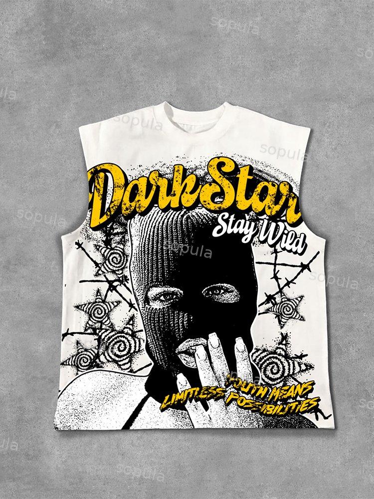Darkstar - New Print Pattern - 'keep Wild' Cotton Tank Top Product Image