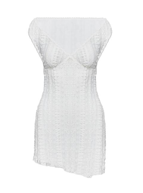 Breezy Off The Shoulder Mini Dress White Product Image