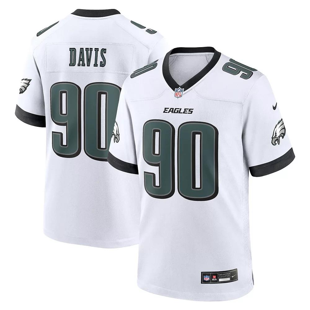 Men's Nike Jordan Davis White Philadelphia Eagles White Game Jersey,  Product Image