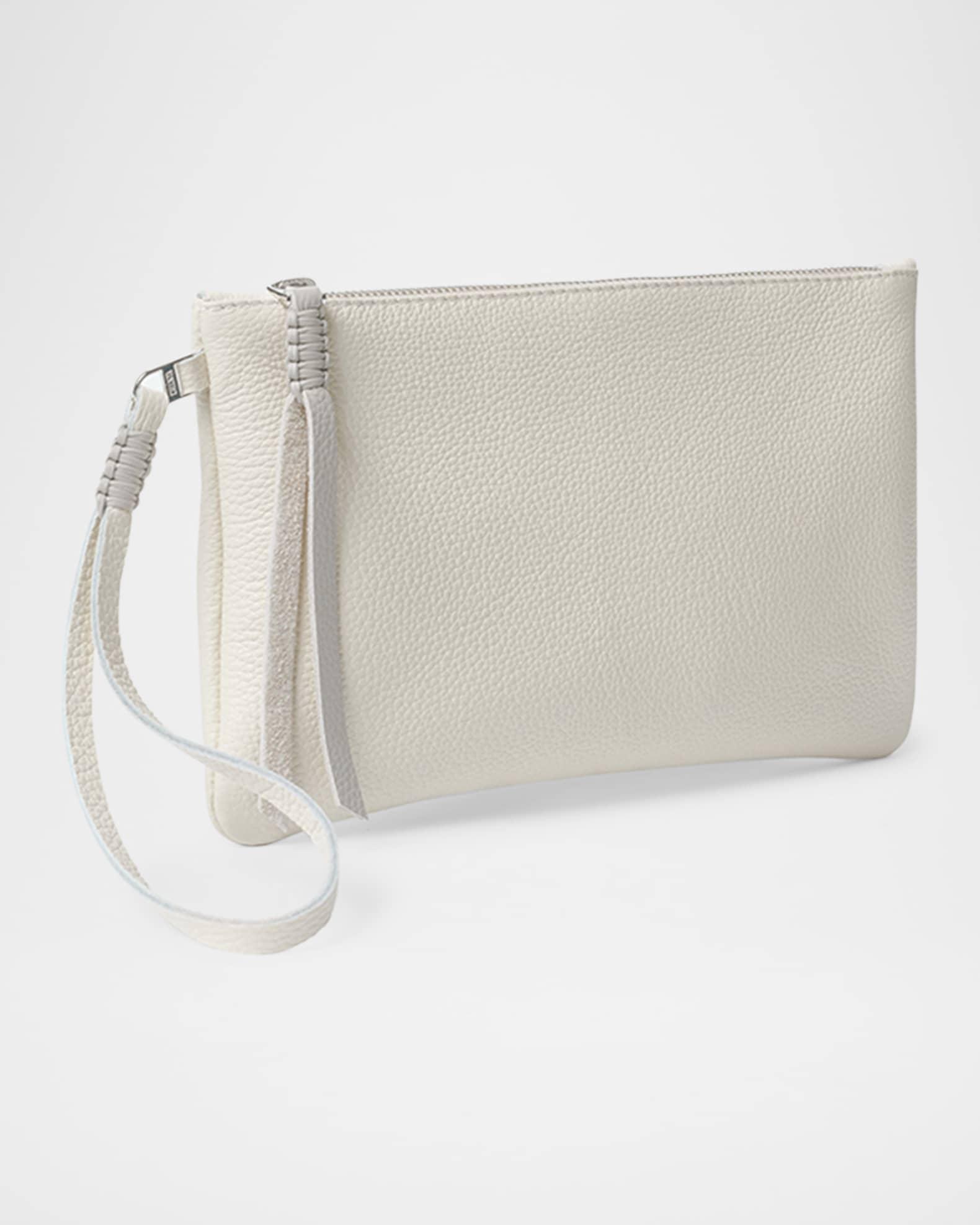 Slim Grained Leather Pochette Clutch Bag  Product Image