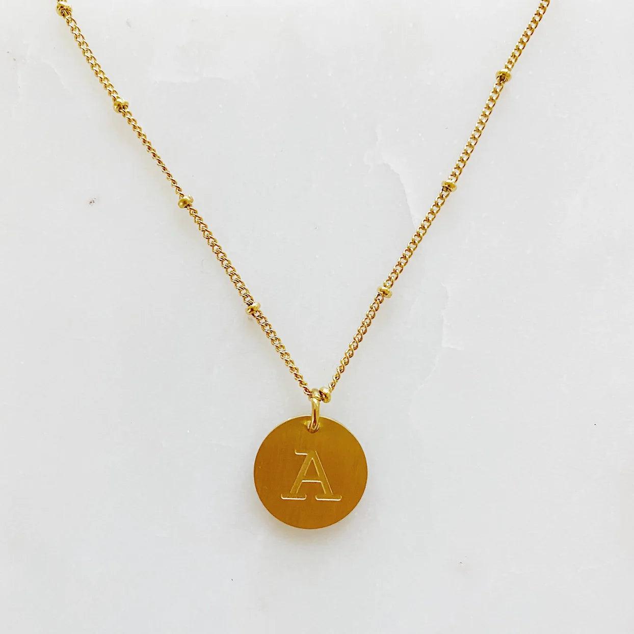 Round Initial Necklace Product Image
