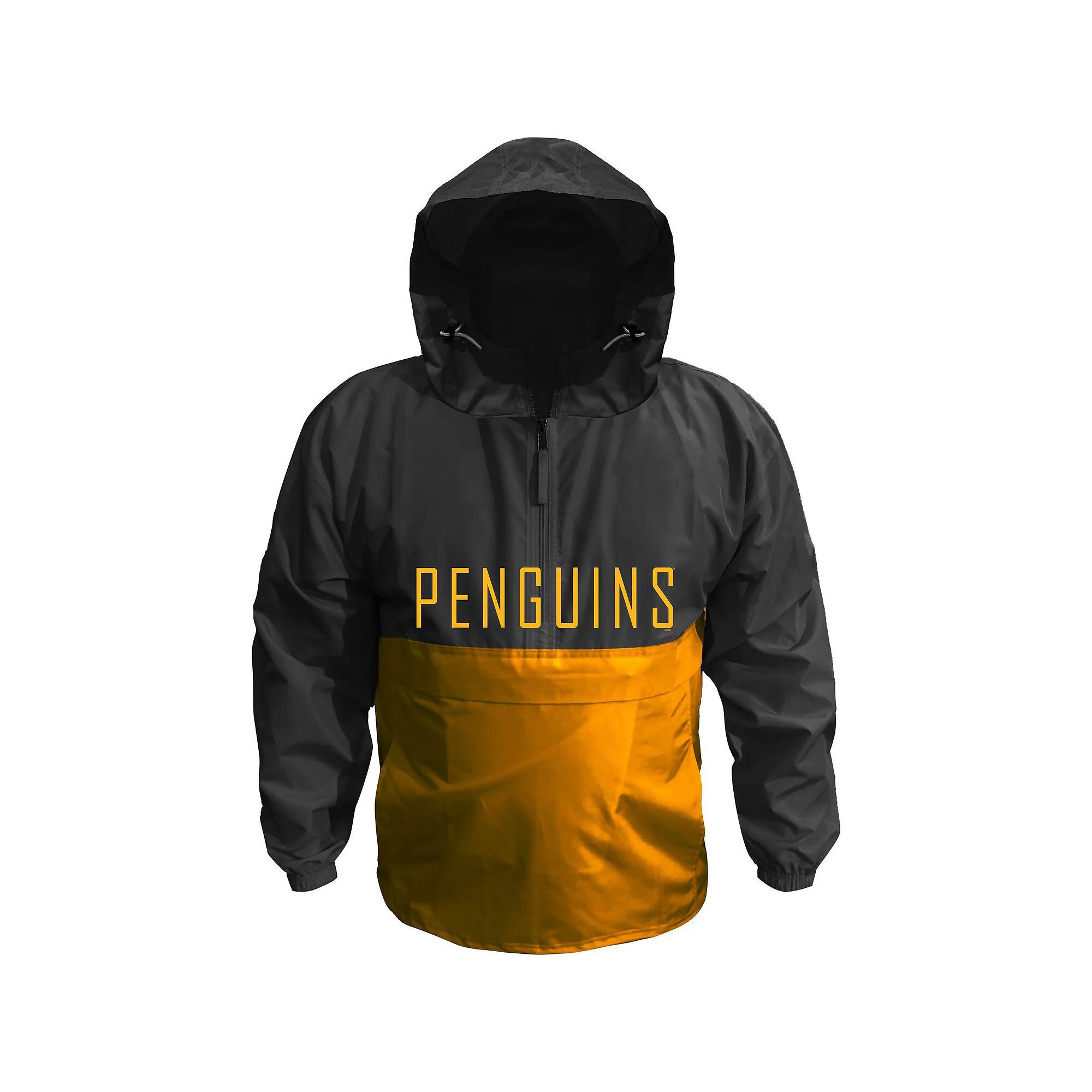 Men's Black Pittsburgh Penguins Big & Tall Anorak Half-Zip Pullover Hoodie, Size: 5XB Product Image
