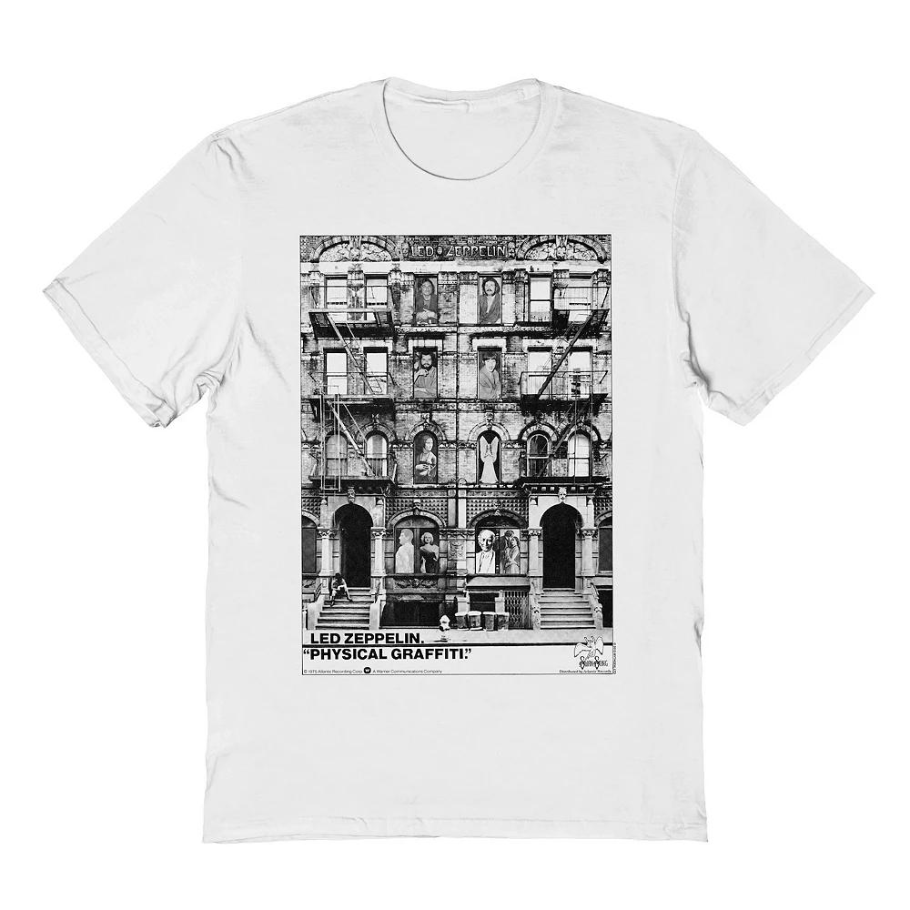 Men's Led Zeppelin Physical Graffiti Graphic Tee, Size: XL, White Product Image