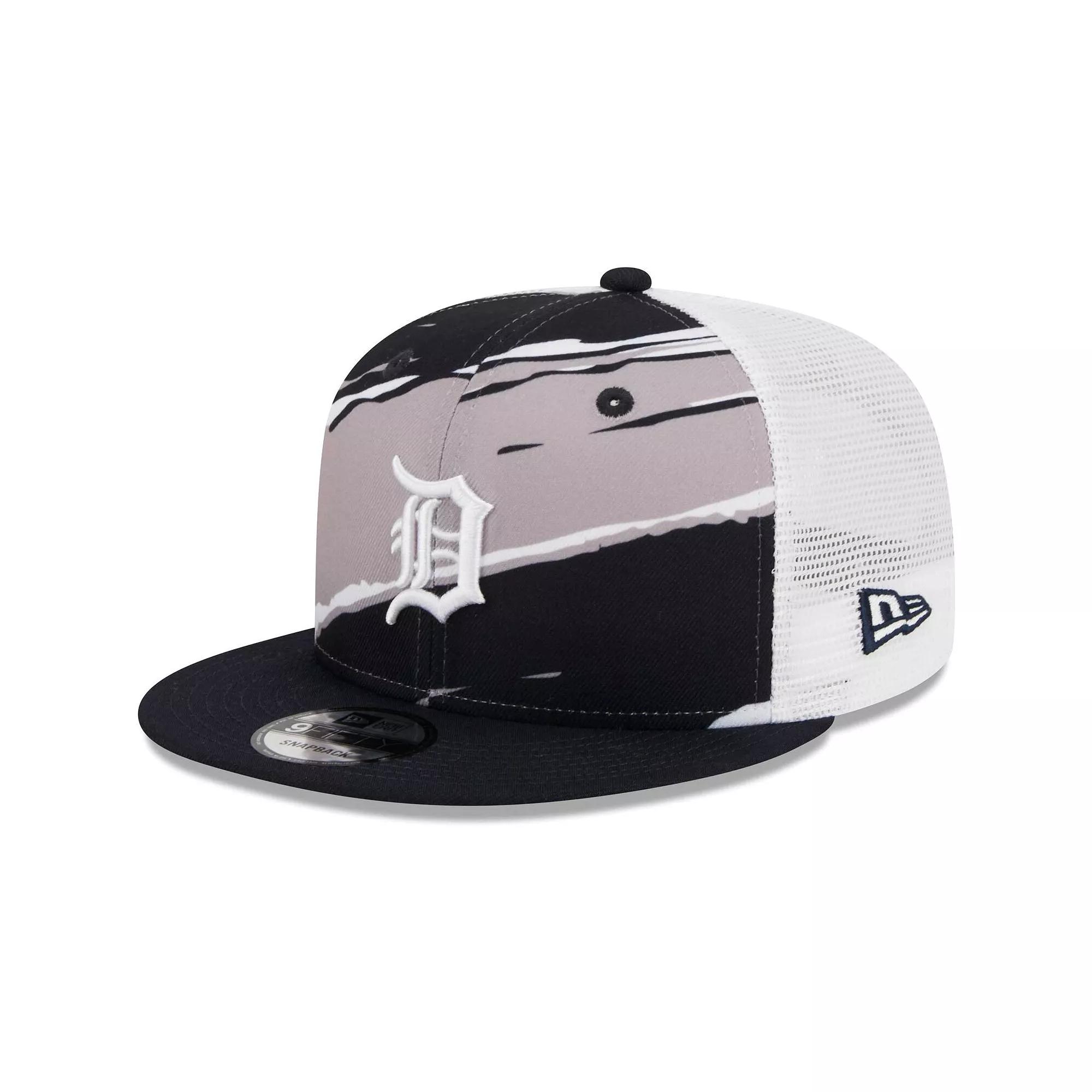 Men's New Era Navy Detroit Tigers Tear Trucker 9FIFTY Snapback Hat, Blue Product Image