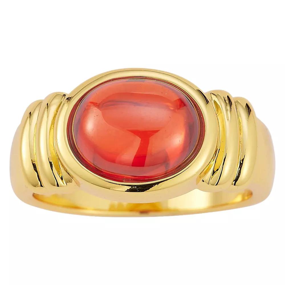 WINX Oval Bold Cubic Zirconia Ring, Womens Gold Tone Product Image