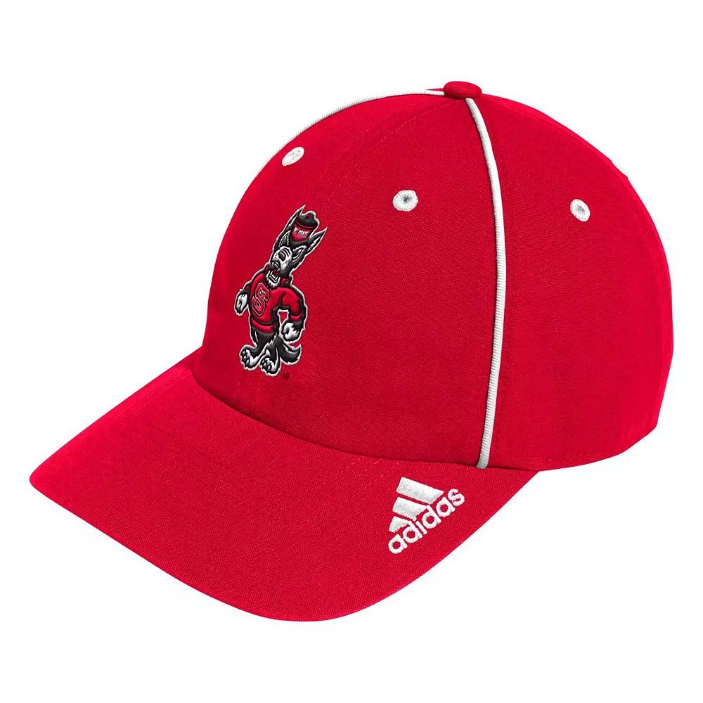 Men's adidas Red NC State Wolfpack Locker Room Athlete Pack Slouch Adjustable Hat, Nst Red Product Image