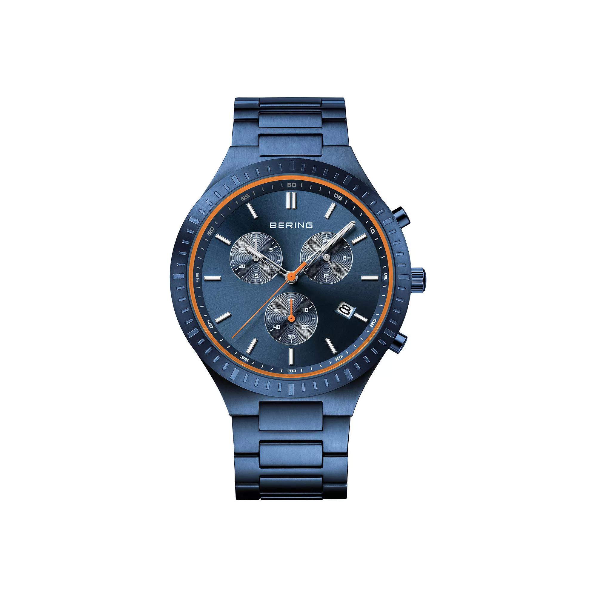 Berring Men's Blue Titanium Case Chronograph Bracelet Watch, Size: Large Product Image